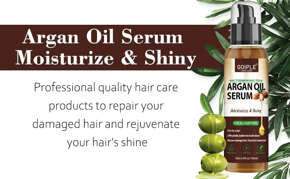 100ml Argan Oil Hair Serum Moisturizing Shiny Remove Frizz Conditioner Repair Damaged Hair and Restore Hairs Gloss Essential oil Nova Trendz