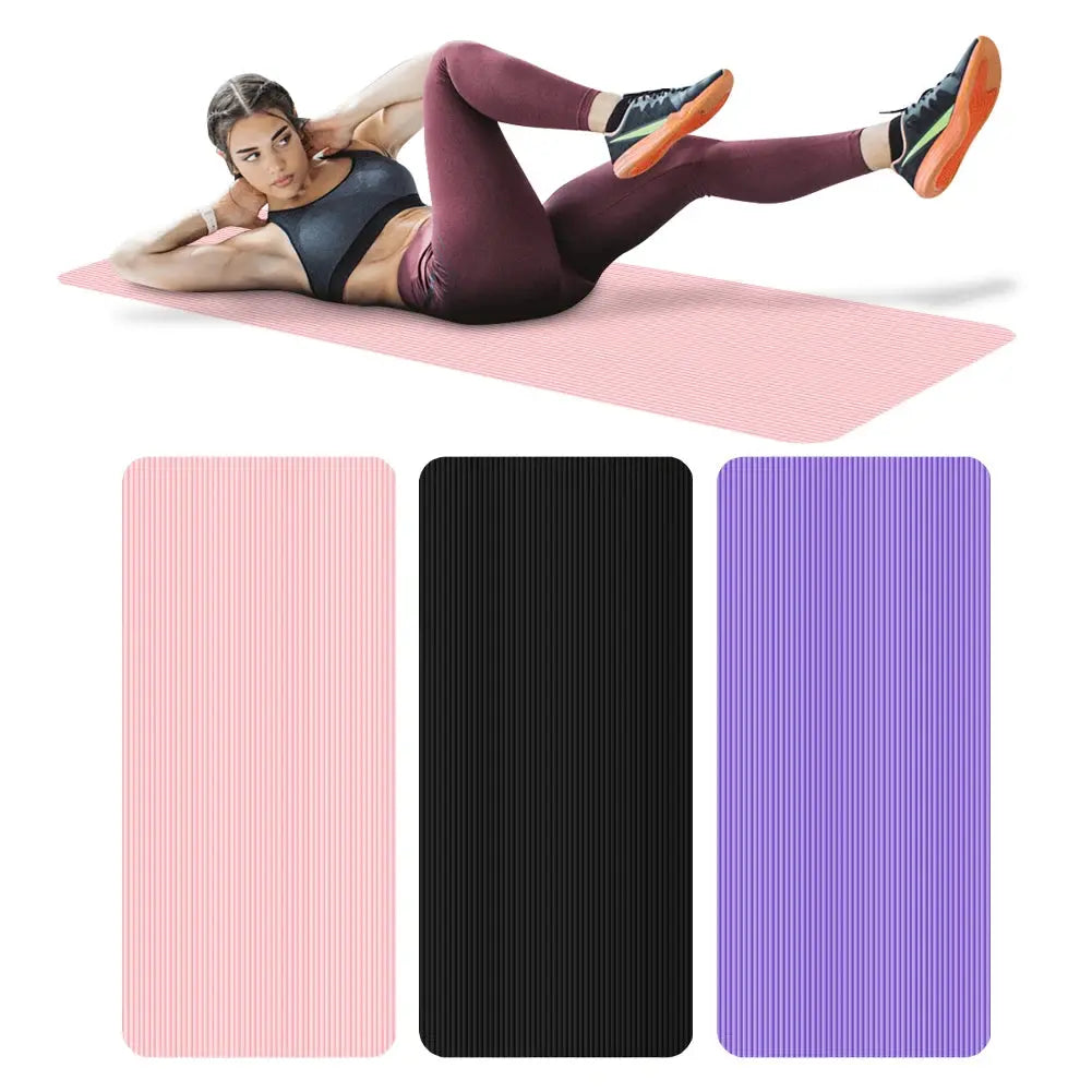 Yoga Mat Non Slip Exercise Mat Thick Solid Color Fitness Mat Yoga Workout Mat Multi-Function for Home Gym - Nova Trendz