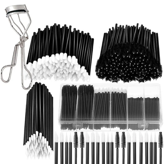 281 pcs  Makeup Accessories with Makeup Applicators Triangle Disposable Lip Applicators, Eyeliner Brushes Makeup Tools