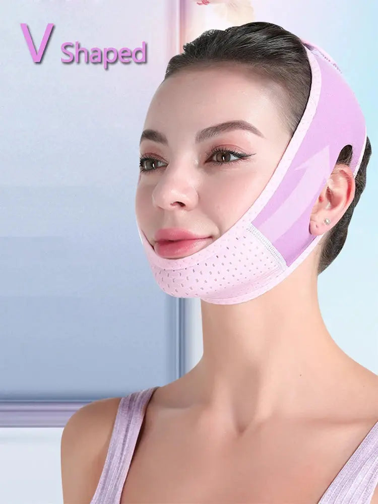 Double Chin Remover Facial Lifting Slimming Bandage V Line Shaped Cheek Face Lift Up Belt Strap Jaw Face Tightening Massagers - Nova Trendz