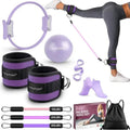 Pilates Ring Kit for Women, Home Workout Set with Magic Circle, Mini Ball, Ankle Bands & Yoga Socks for Fitness and Toning Nova Trendz