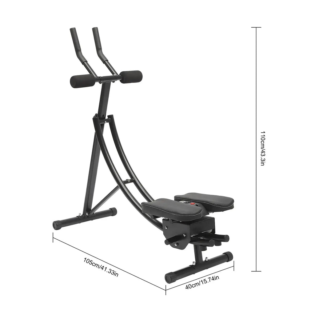 Ab Machine, 150kg/330lbs Weight Capacity, Foldable, Core & Abdominal Exercise Fitness Equipment for Home Gym Nova Trendz
