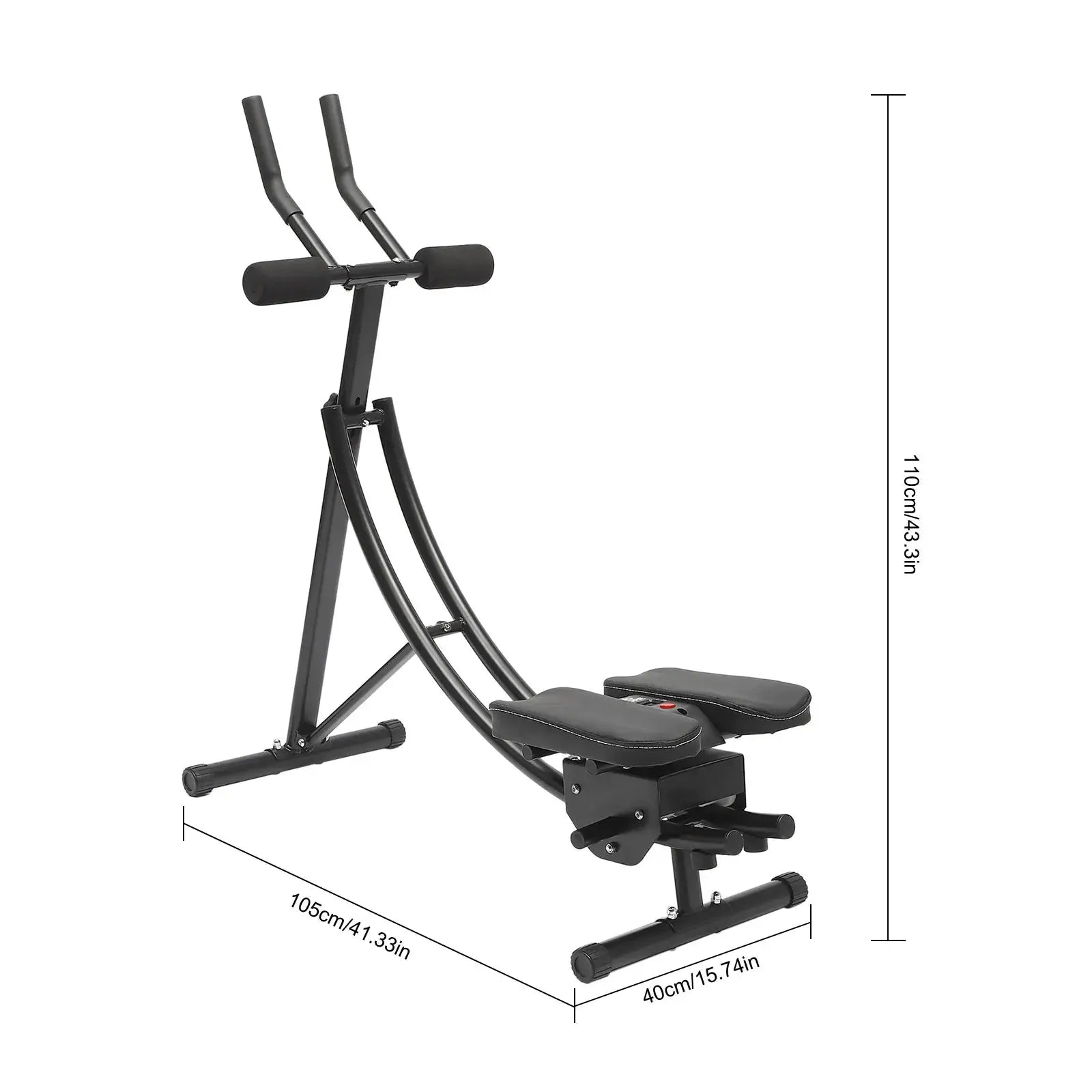 Ab Machine, 150kg/330lbs Weight Capacity, Foldable, Core & Abdominal Exercise Fitness Equipment for Home Gym Nova Trendz