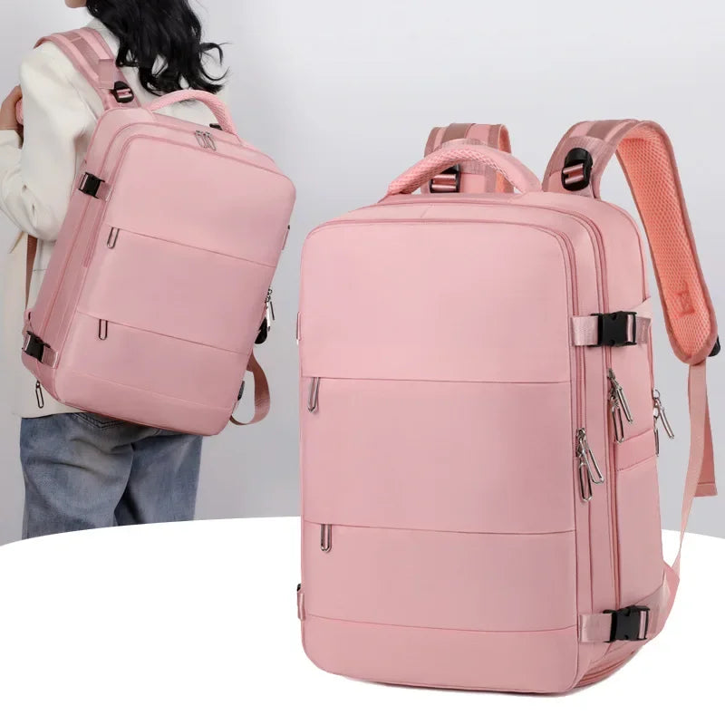 Mummy Bag Nappy Backpack Large Capacity Multifunction Cabin Bag with Shoe Storage Multilayer Separation Waterproof Diaper Bags