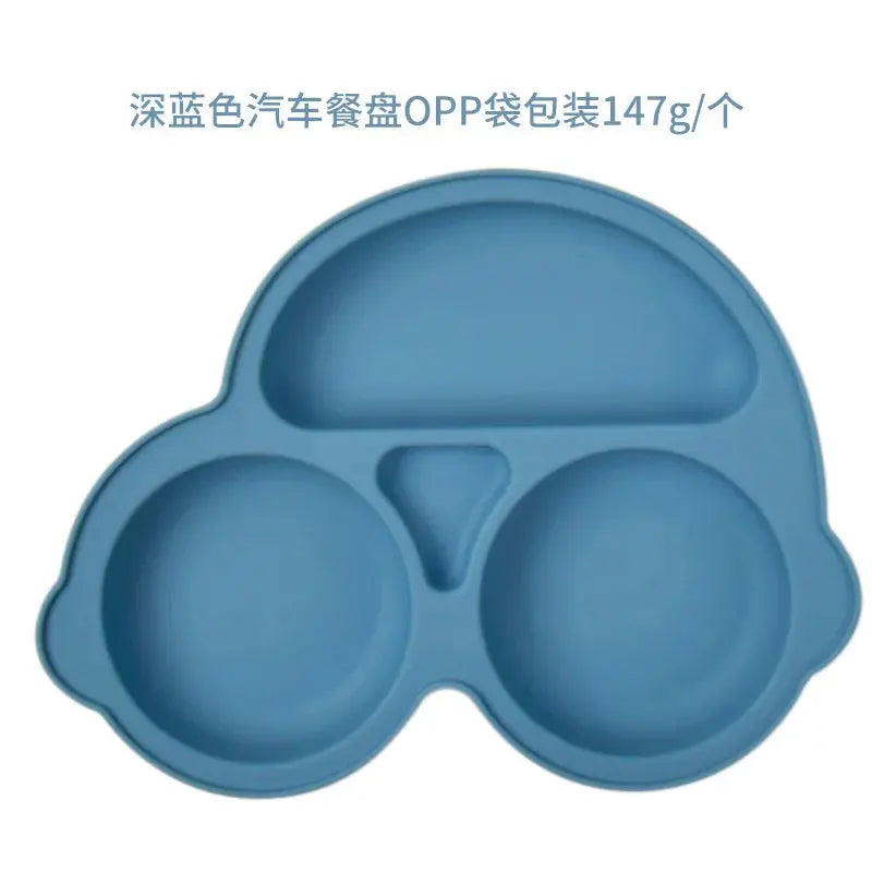 Baby Safe Silicone Dining Plate Suction Cartoon Children Dishes Feeding Toddler Training Tableware Retro Kids Smile Face Bowl Nova Trendz