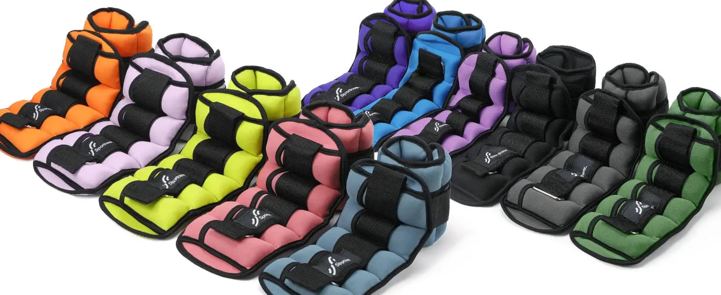 Sportneer Adjustable Ankle Weights 1Pair 10lb Leg Weight Straps for Women Men Weighted Ankle Weights Set for Gym Fitness Workout Nova Trendz