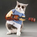 Pet Guitar Costume Funny Dog Costumes Guitarist Player Halloween Christmas Cosplay Party Dog Cat Clothes Dressing Up Outfits - Nova Trendz