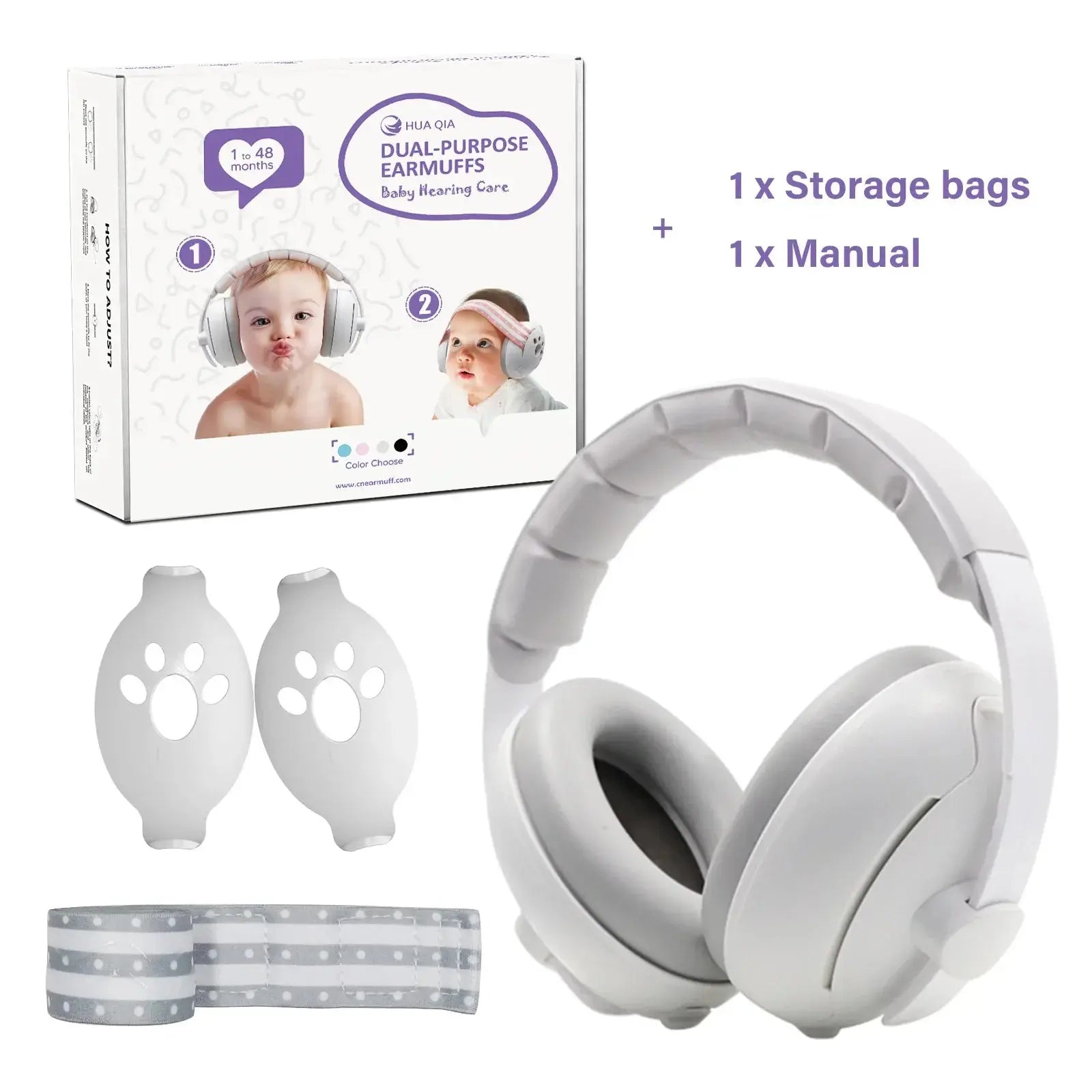 Baby Earmuff Mini-headset Adjustable Noise-proof Ear Protection Kids' Outdoor Sleep and Airplane Anti-noise Earmuffs Nova Trendz