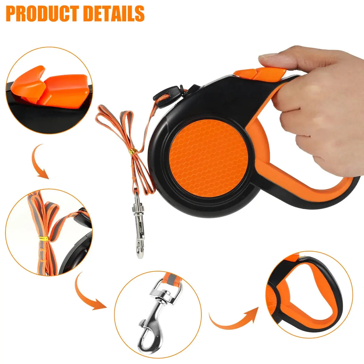 Hands Free Dog Leash Reflective Leash with Waist Bag Retractable Elastic Belt Dog Traction Rope for Running Walking Pet Products - Nova Trendz