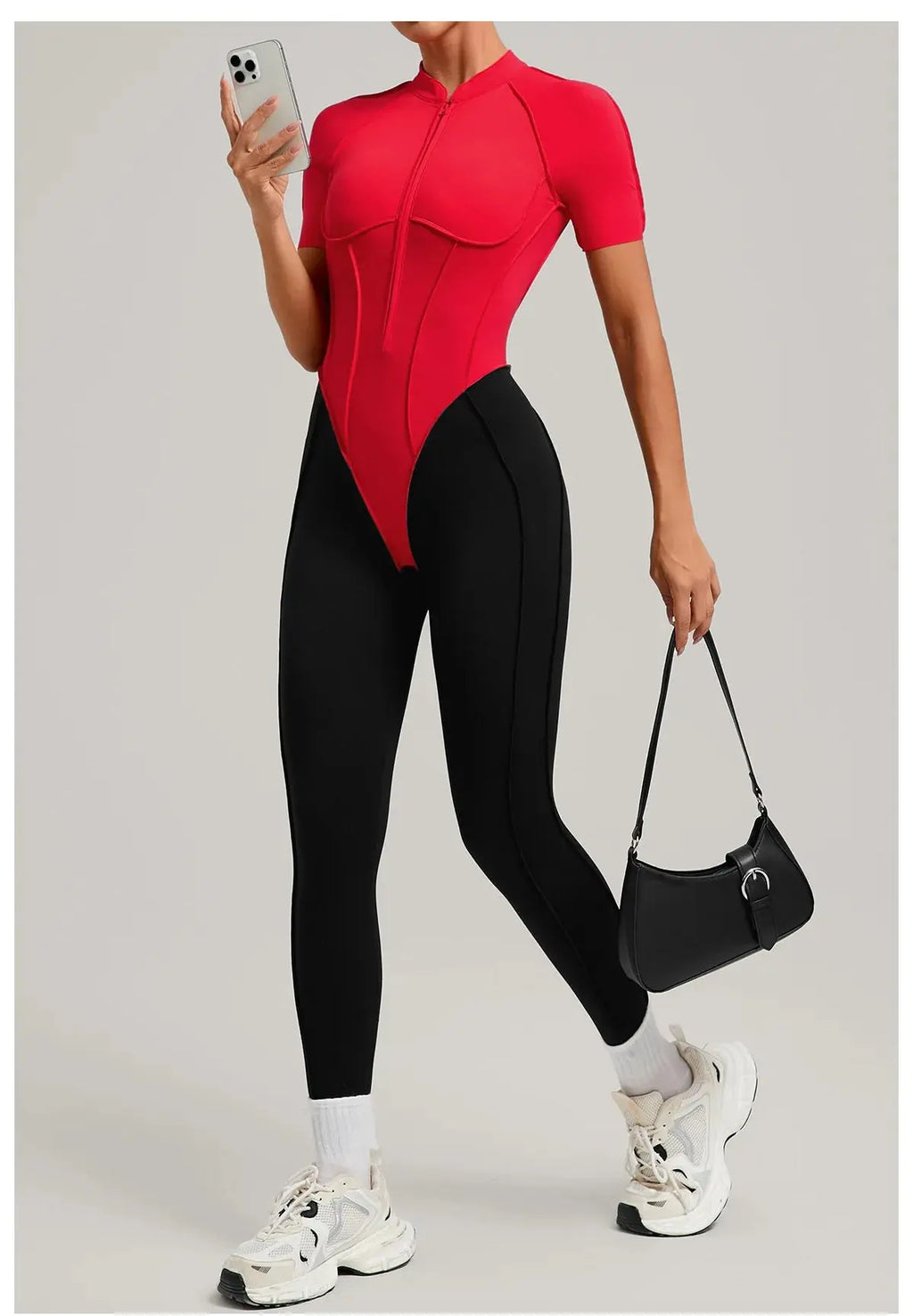 Yoga Bodysuit Short Sleeves Women's Tracksuits Gym Zipper Jumpsuits Sports Workout High-intensity Fitness One-piece Tights Suit - Nova Trendz