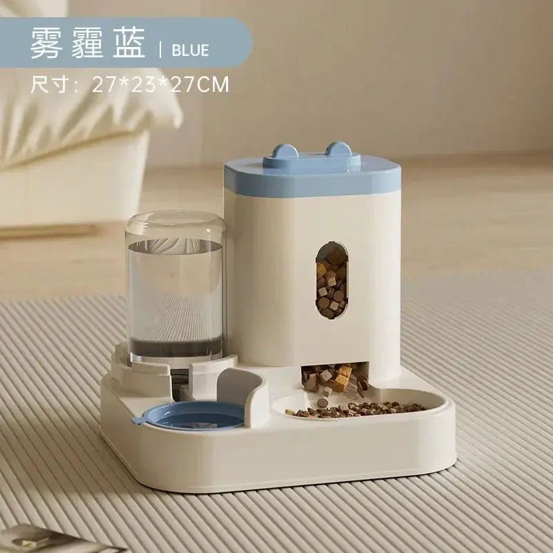 Automatic Feeder Dog Cat Food Bowl With Water Fountain Large Capacity Pet Food Storage Dispenser Container Puppy Pet Accessories - Nova Trendz