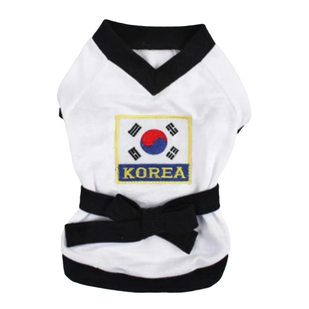 Pet Halloween Karate Costume with Belt Funny Taekwondo Uniform for Dogs and Cats - Nova Trendz