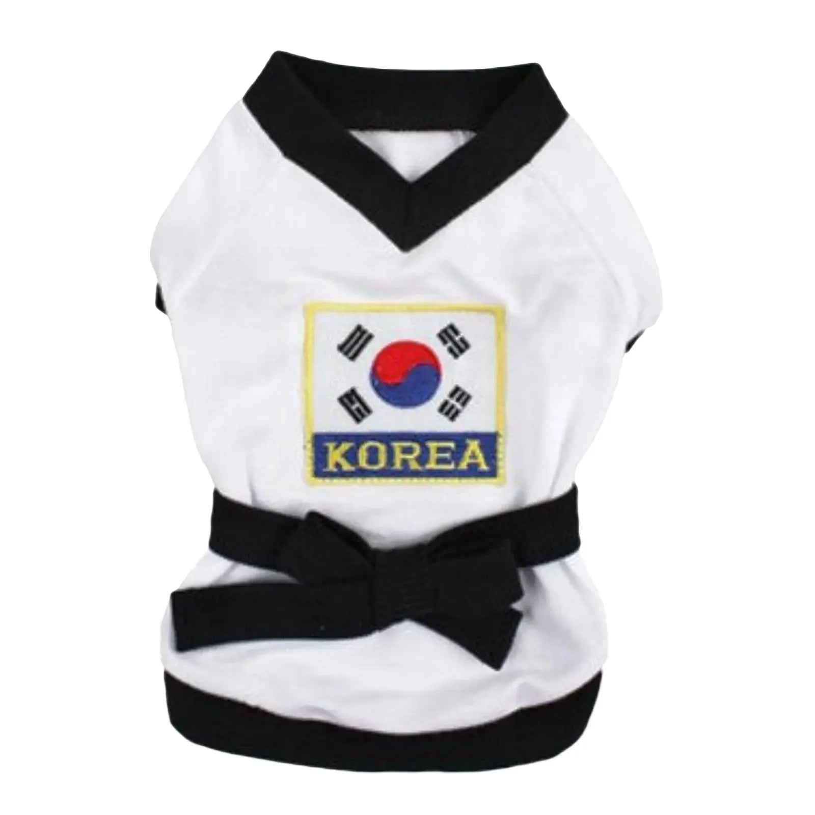 Pet Halloween Karate Costume with Belt Funny Taekwondo Uniform for Dogs and Cats - Nova Trendz