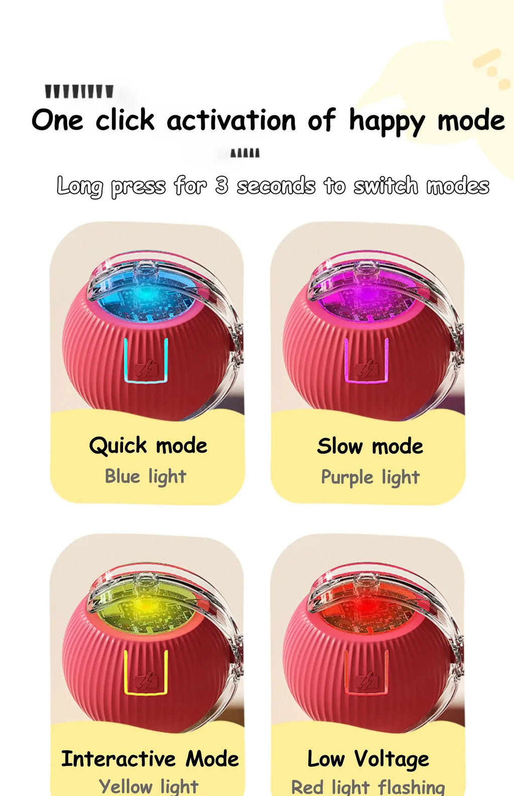 New Cat Interactive Ball Toy Automatic Rolling Ball Faux Tail Rechargeable Smart Pet Electric Toy Dog Cat Training Imitate Mouse - Nova Trendz