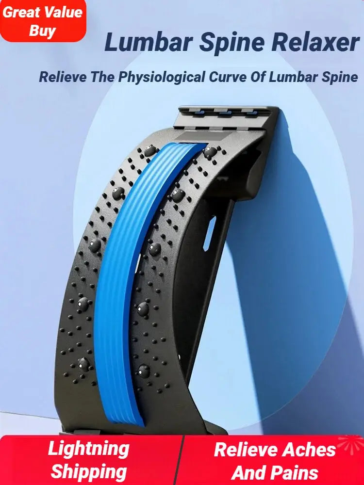 Back Massager Stretch Lumbar Support Relaxation Spine Pain Relief Vertebral Relaxer Stretches The Lower Traction Corrects Waist - Nova Trendz