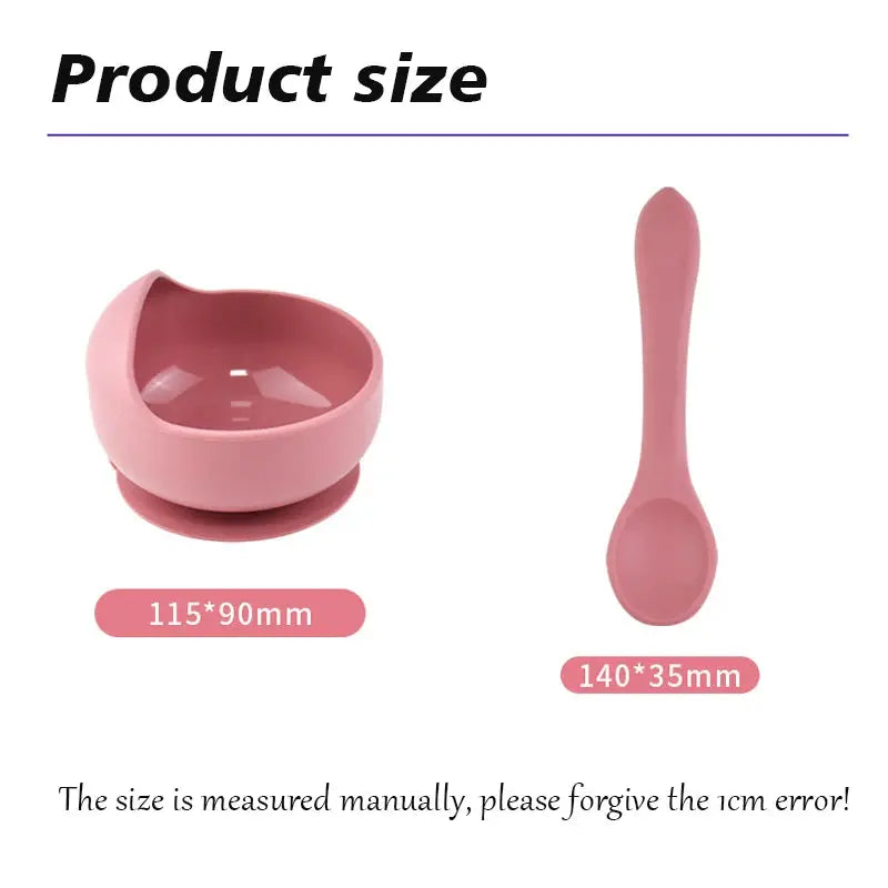 Silicone Baby Bowl Self feeding Training Snail Bowl Infant Anti Drop Sucker Set With Spoon Set Children's Feeding Tableware Nova Trendz