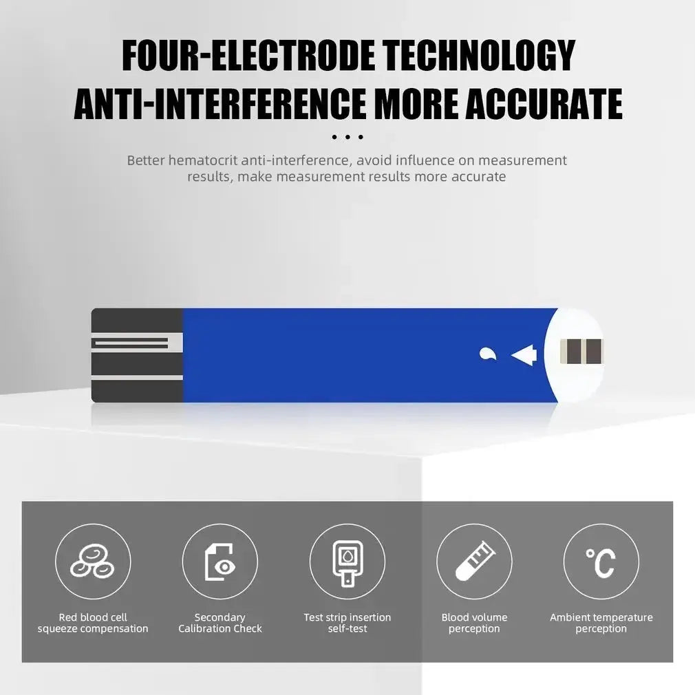 50Pcs Blood Glucose Test Strips/Lancets For G-425-3/G-425-2/G-425-1/G-427B Glucosemeter Blood Sugar Testing Papers Blood Collect Nova Trendz