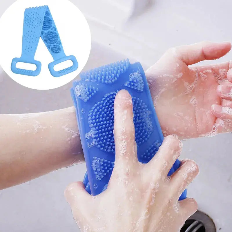 Body Sponge Silicone Brushes Bath Towels Scrubber Rubbing Back Peeling Massage Shower Belt Extended Skin Clean Brushes Nova Trendz