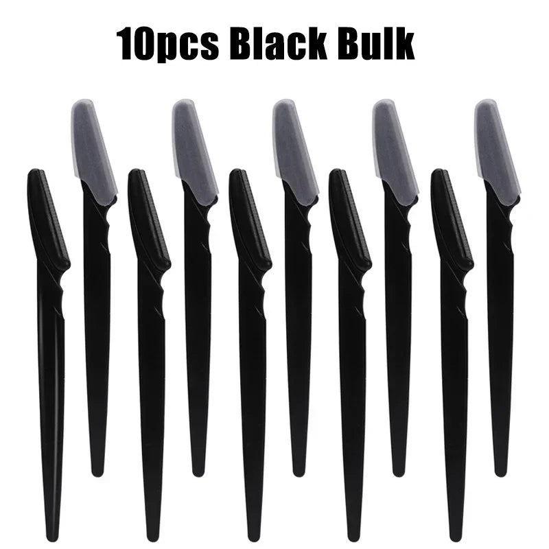 5/10/30/40/66pcs Eyebrow Razors Kit Facial Eye Brow Trimmer Multifunction Facial Hair Removal Tool with Container Safety Beauty