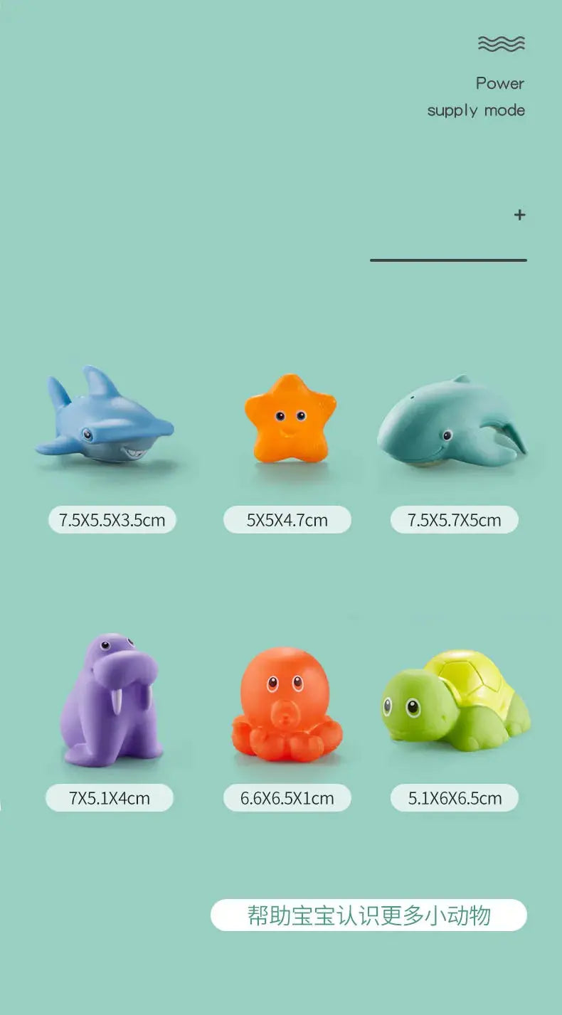 Baby Bath Toys Bathtub Colorful Toys Waterproof Bath Toys for Toddler Infant Boys Girls 0~3years Gift Nova Trendz