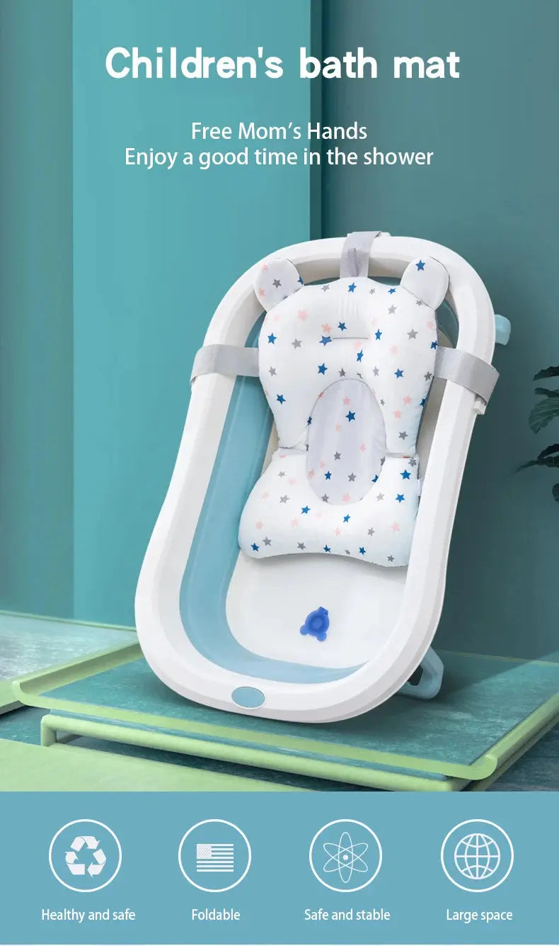 Baby shower lying down, baby shower artifact can sit and lie down, newborn net bag bath pad, bathtub floating pad Nova Trendz