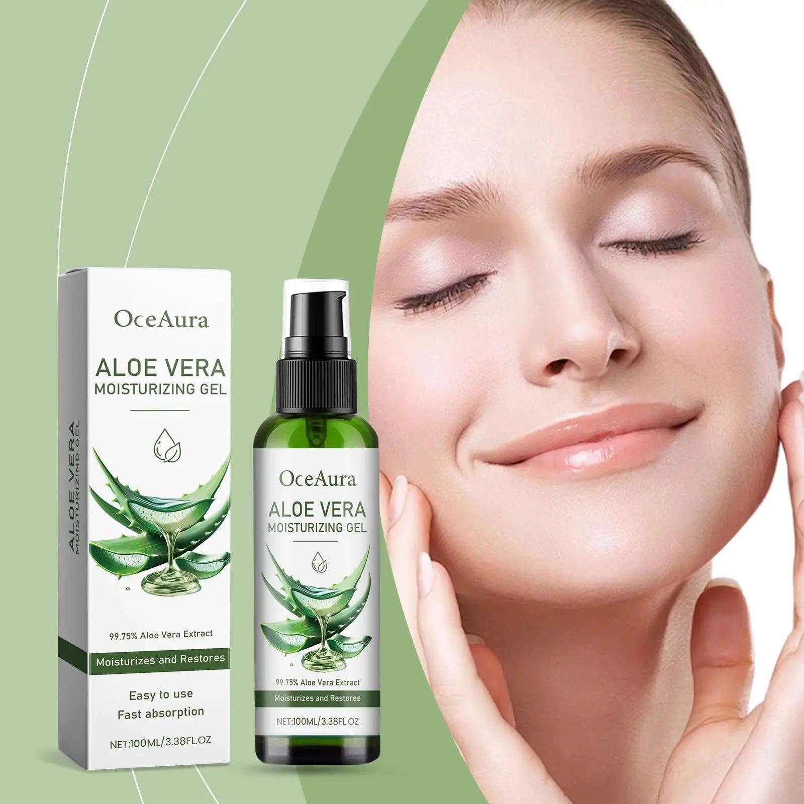 Aloe Vera Gel Pore Shrinking Oil Control Ance Remover Moisturizing Brighten Anti-Aging Facial Essence Beauty Skin Care Products Nova Trendz