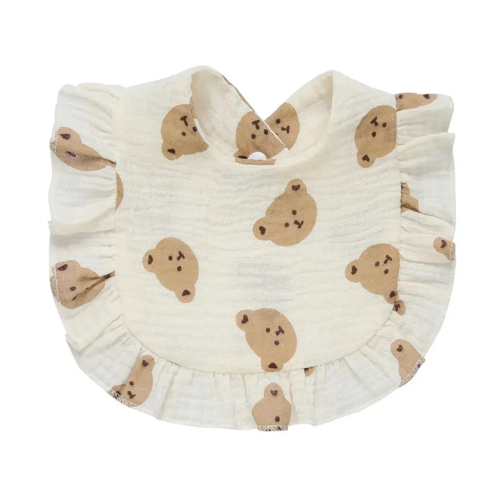 2025 New Baby Feeding Drool Bib Ruffle Floral Infants Lace Saliva Towel Soft Cotton Burp Cloth For Newborn Toddler Kids Bibs Nova Trendz