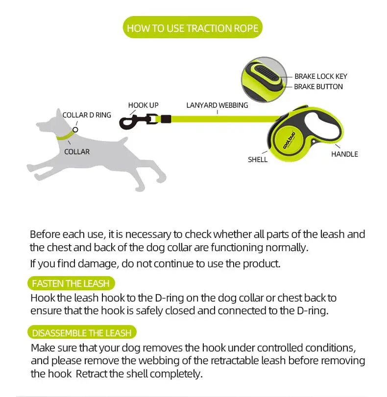 5M Luxury Pet Dog Leashes Retractable Dog Leash For Large  Medium Dogs Cat Puppies Accessories Small Automatic Extension Lanyard Nova Trendz