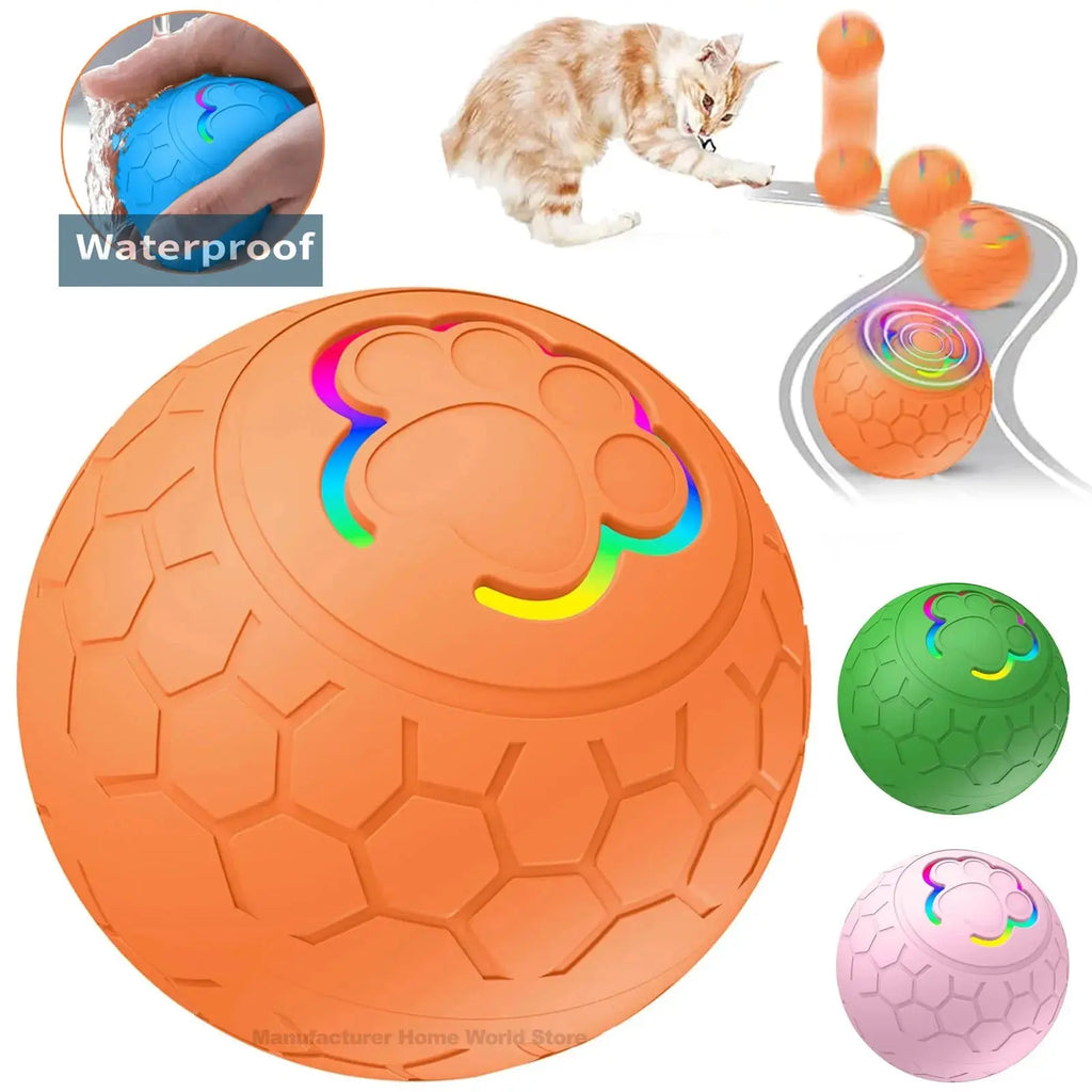 Smart Dog Toy Ball Electronic Interactive Pet Toy Ball USB Automatic Bouncing Rolling Toy Ball With RGB Lights Puppy Cat Product - Nova Trendz