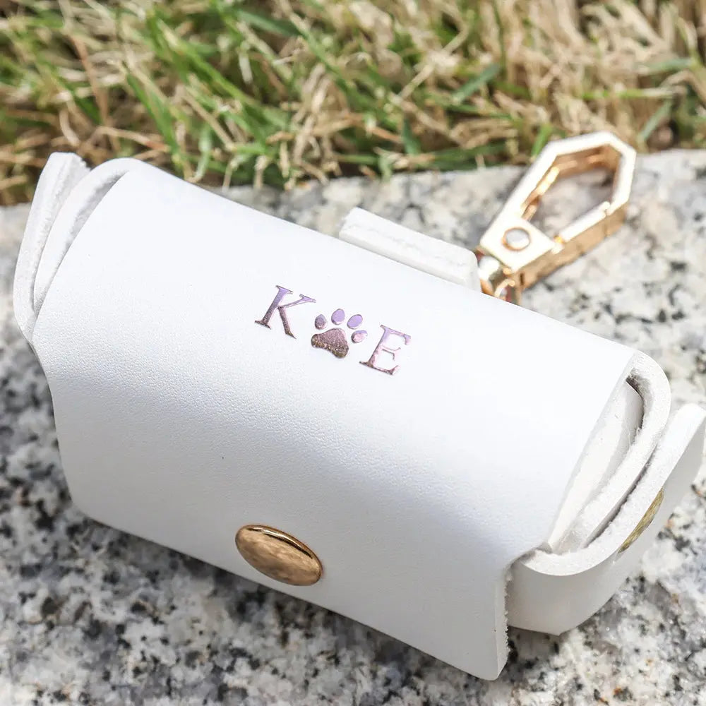 Personalized Initial Leather Ring Bearer Pouch for Dogs Custom Wedding Ring Box for Dog Collars Ring Holder Pet Wedding Gift Nova Trendz