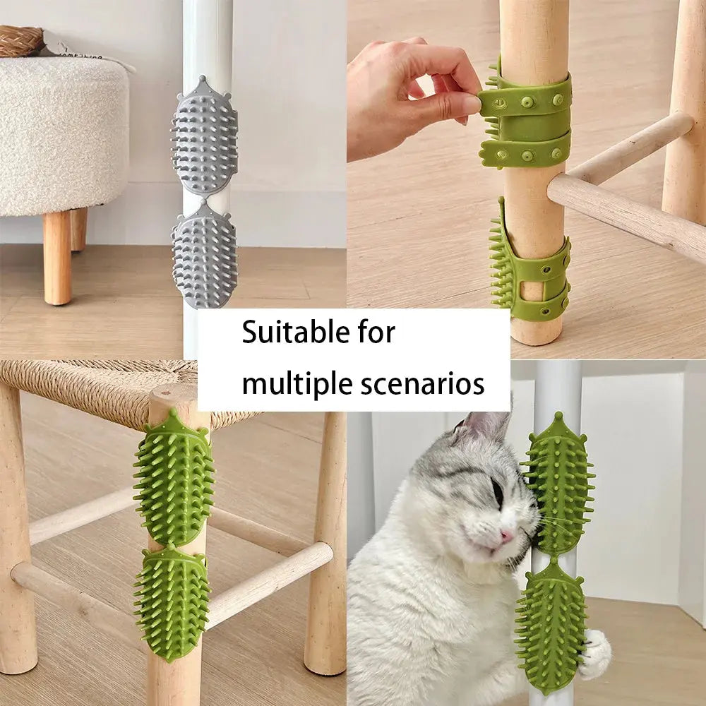 2/1Pcs Pet Cat Hair Removal Massage Comb Cats Scratching Rubbing Brush Kitten Grooming Selfcleaning Scratchers Cleaning Combs - Nova Trendz