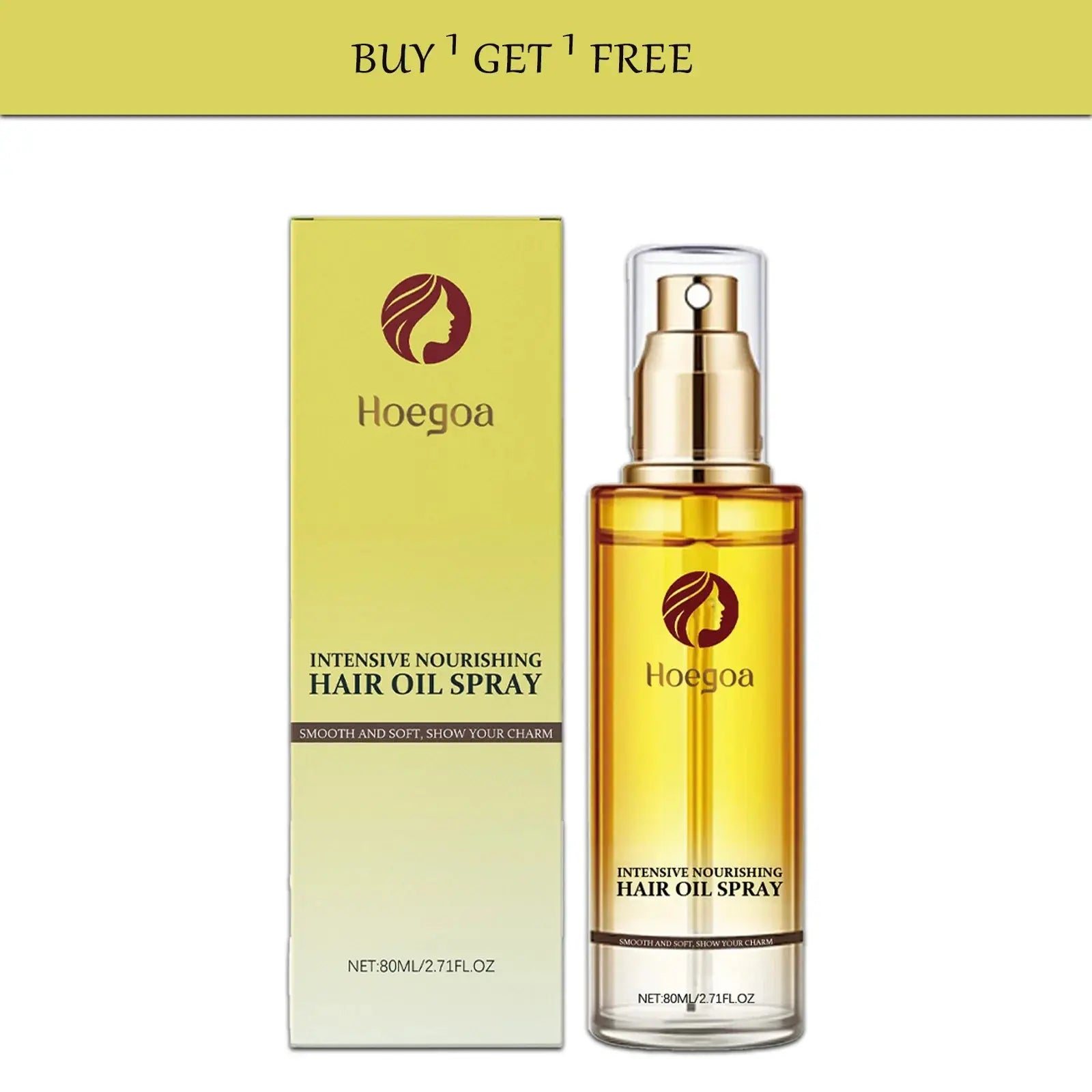 Hoegoa 80ml Nourishing Hair Care Essential Oil spray Soften and Nourish Hair, Moisturize, Improve Dry Scalding Dyeing Care spray Nova Trendz
