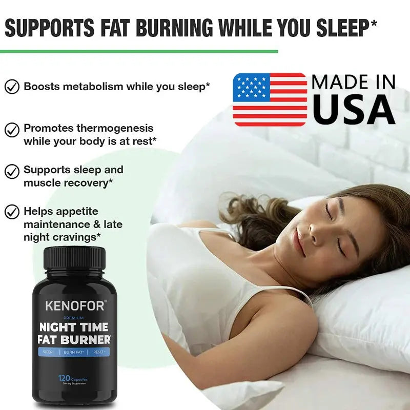 Night Time Fat Burner Supplement To Reduce Belly Fat - Helps Metabolic Cleansing, Sleep Aid Appetite Suppressant & Fat Burner Nova Trendz