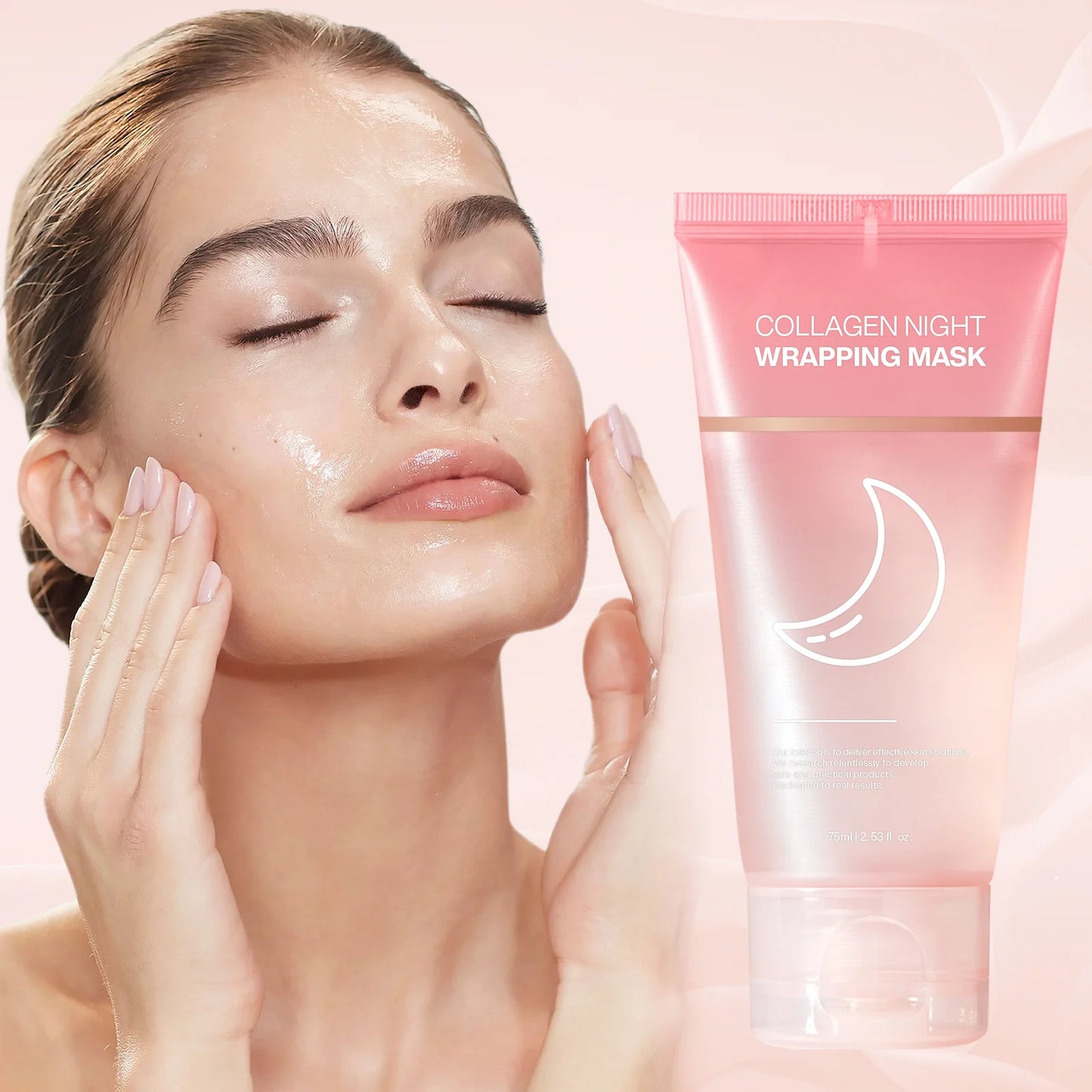 Hydrating Face Mask  Reduces Sagging Collagen Overnight Firming Mask for Elasticity Dullness Wrapping Peel-Off Mask Skincare