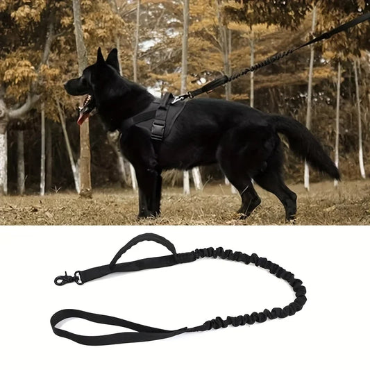 Dog Tactical Leash ，Outdoor Training Dog Leash ，1000D Nylon Elastic Leash