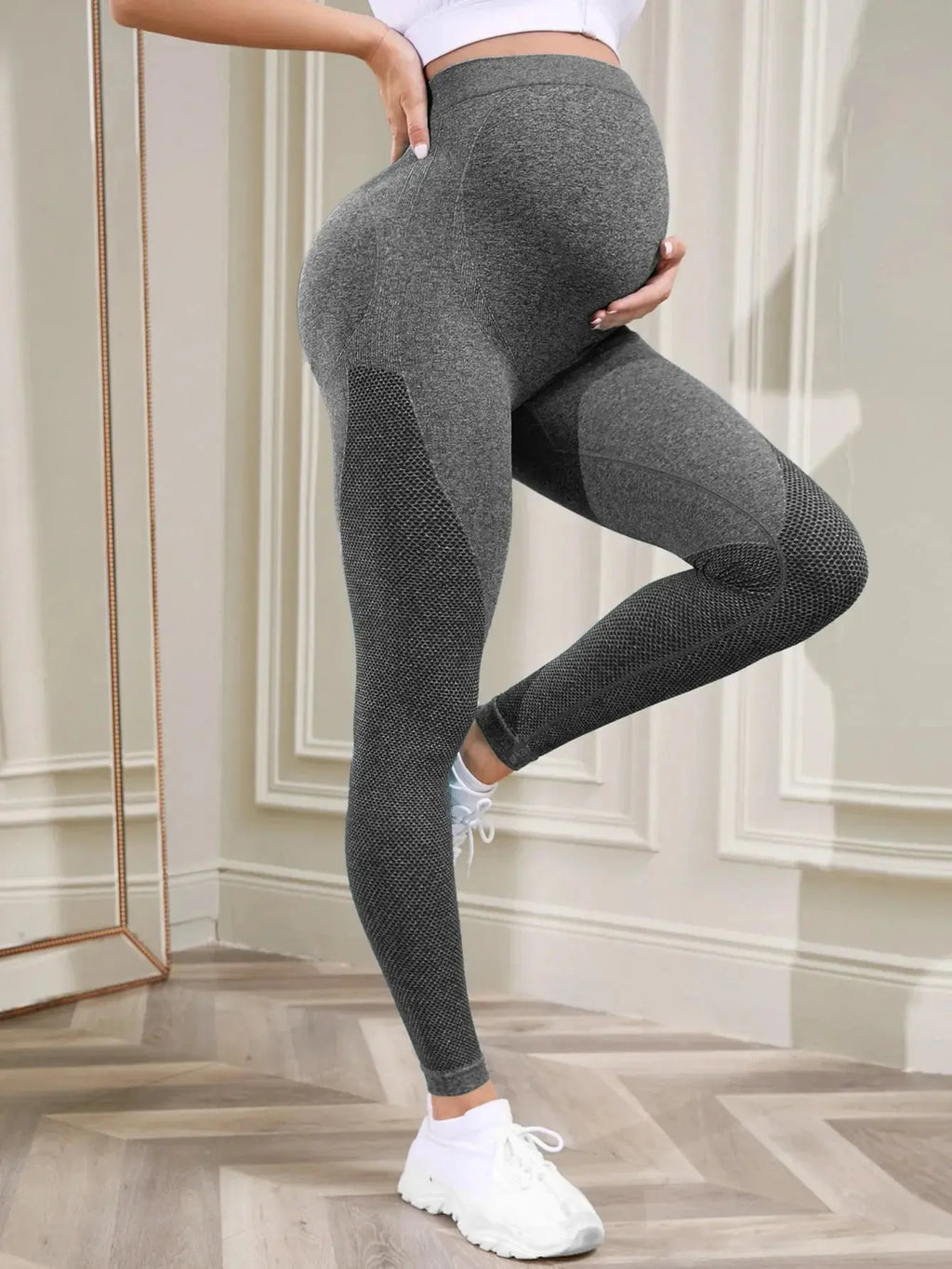 Women's Maternity Leggings Over The Belly Full Length Pregnancy Yoga Pants Active Wear Workout Leggings Nova Trendz