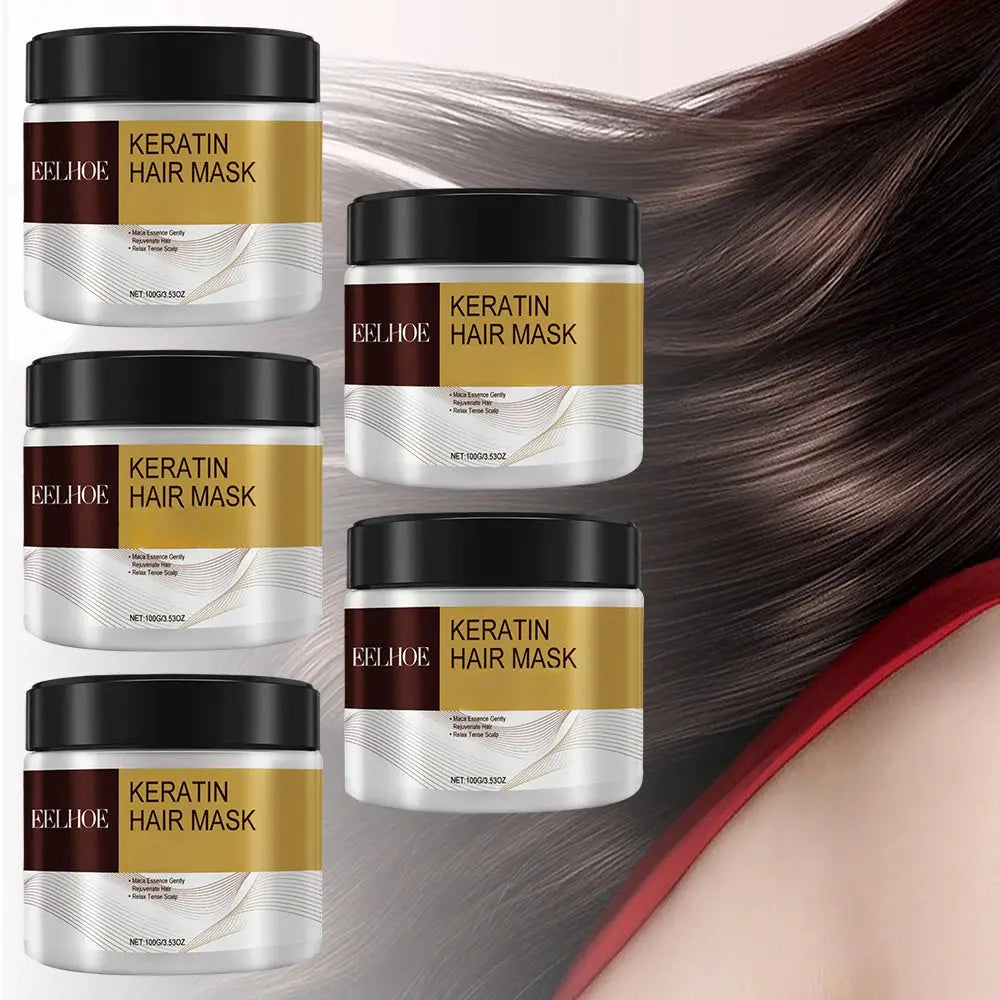 Deep Nourishing Keratin Care Hair Mask Moisturizing Repairing Damaged Frizzy Hairs Smooth Straighten Soft Hair Care 1/3/5/10pcs Nova Trendz