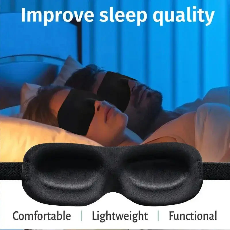 3D Eyepatch Eye Mask for Sleeping Contoured Cup Blindfold Concave Molded Night Sleep Face Masks Block Out Light with Women Men Nova Trendz