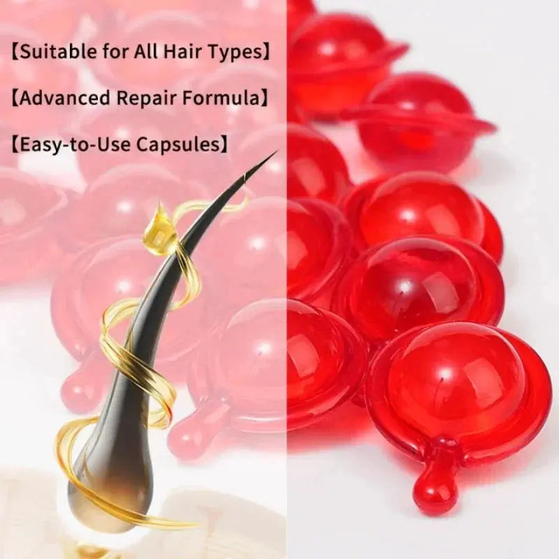 Hair Vitamin Capsule Keratin Oil Fast Restore Soft Smooth Shiny Hair Care Nourish Repair Hair Damaged Splitting Treatment Produc - Nova Trendz