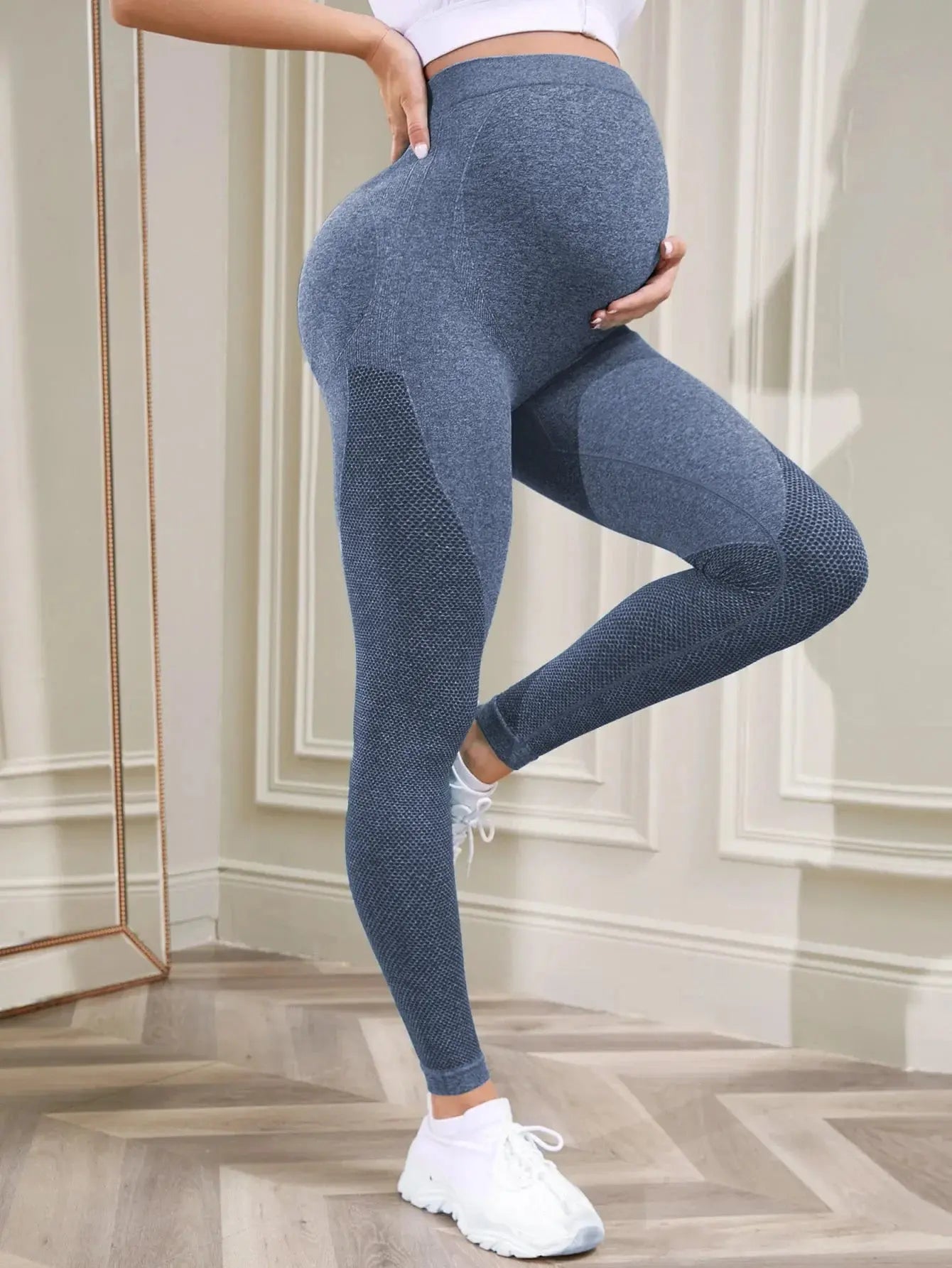 Women's Maternity Leggings Over The Belly Full Length Pregnancy Yoga Pants Active Wear Workout Leggings Nova Trendz