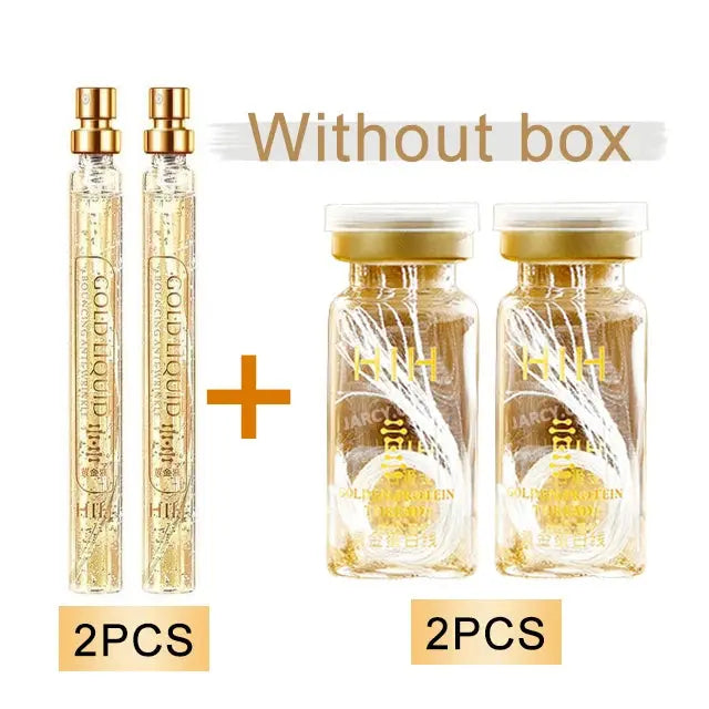 Korea 24k Care Serum Active Collagen Silk Care Lifting Firming Set Hyaluronan Silk Line Moisturizing Essence Firming Skin Care Nova Trendz
