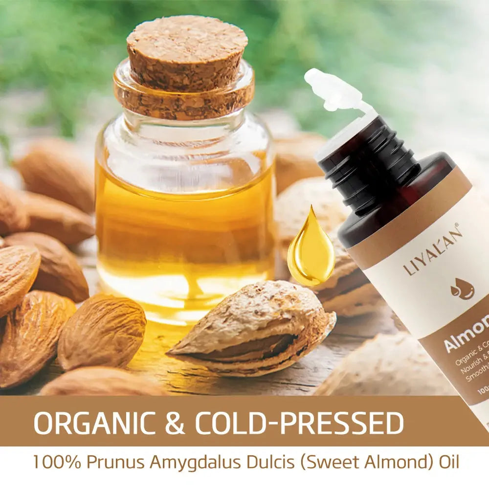 100ml Sweet Almond Oil Body Care Massage Nourish Moisturize Dry Skin Smooth Wrinkle Strengthen Hair Pure Natural Skin Care - Nova Trendz