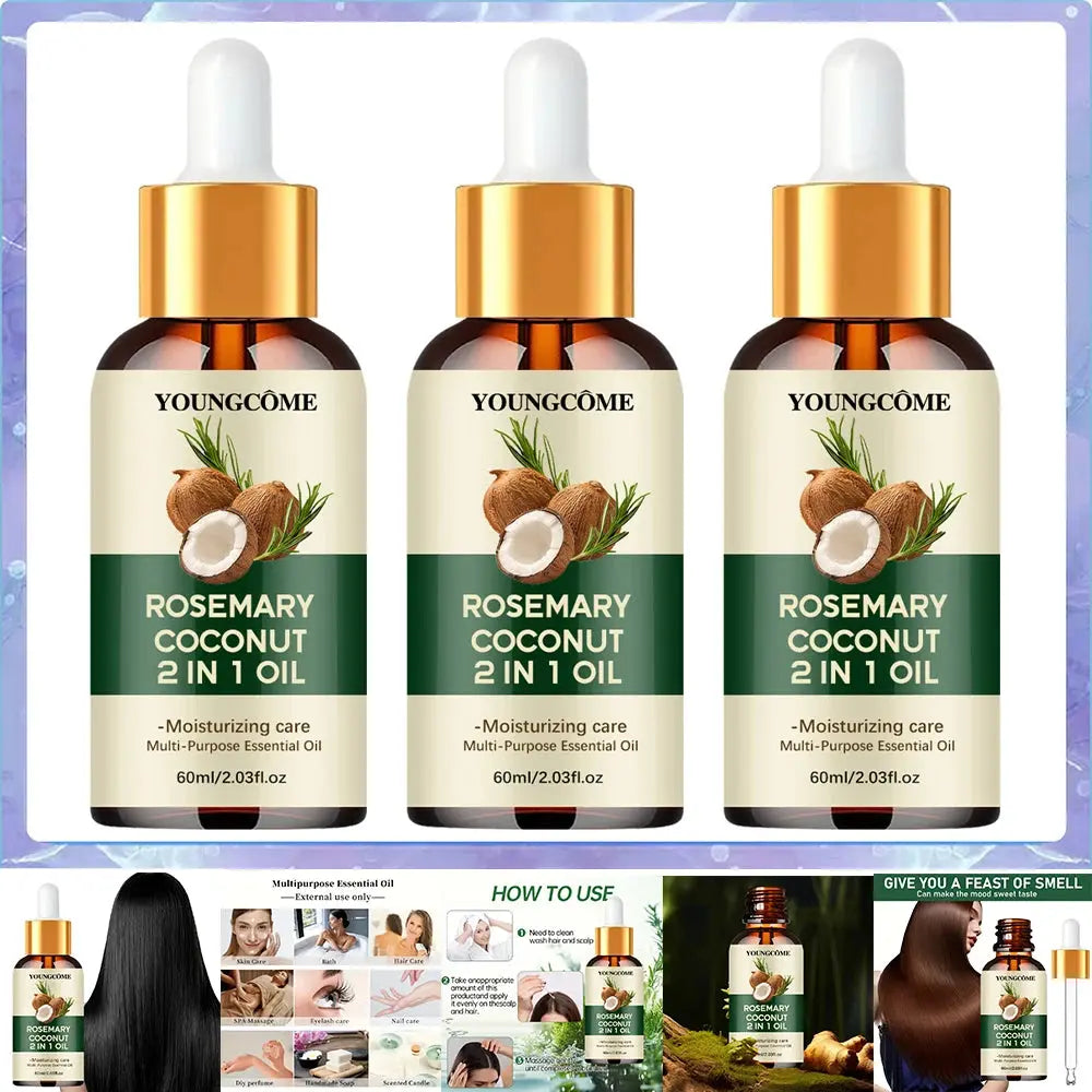 Rosemary Oil Hair Essential Coconut Oil Improve Hair Loss And Nourishes Strengthen Hair Roots Scalp Treatment Hair Care Nova Trendz