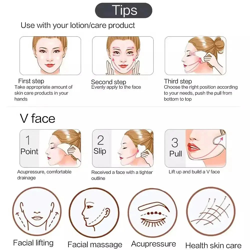 3Pcs Resin Facial Massager Massage Roller for Face Body Neck Eyes Guasha Scraping Board Anti-Wrinkle Beauty Skin Care Tools Nova Trendz