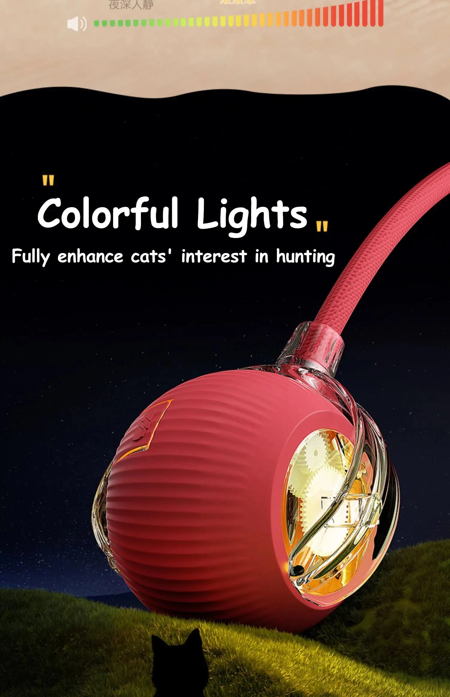 New Cat Interactive Ball Toy Automatic Rolling Ball Faux Tail Rechargeable Smart Pet Electric Toy Dog Cat Training Imitate Mouse - Nova Trendz
