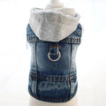 Denim Dog Jean Jacket Vest with D-Ring Cool Spring Dog Hoodies Breathable Lightweight Puppy Harness Coat For Small Medium Dogs - Nova Trendz