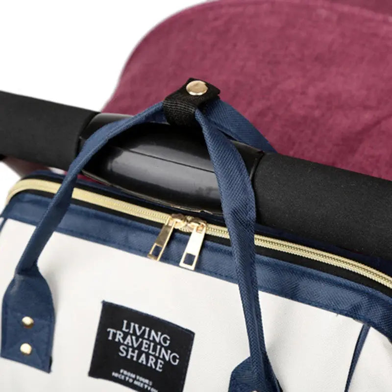 Large Capacity Canvas Mummy Bag Multifunctional Baby Bottle Thermal Insulation Travel Storage Bag Fashion Mummy Bag Hanging Bag Nova Trendz
