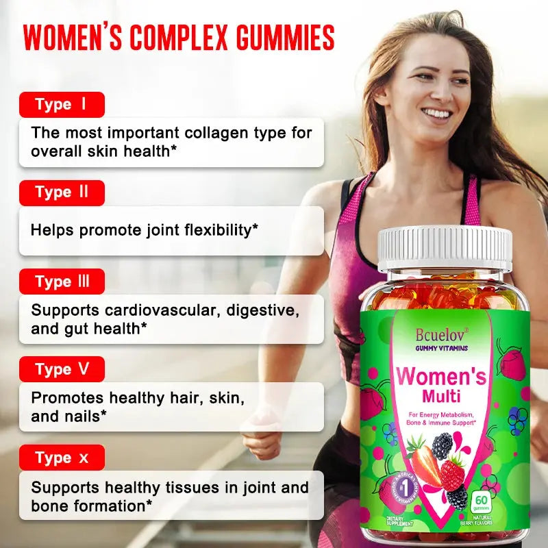 Women's Multivitamin Gummies - Energy, Mood, Hair Care, Skin Care, Support Energy Metabolism, Bone and Immune Health Nova Trendz