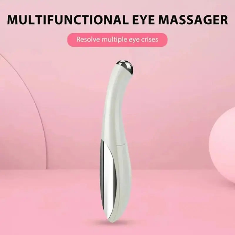 Electric Eye Massager Vibration Wrinkle Anti-Ageing Eye Massage Dark Circle Removal Beauty Face Eye Care Pen Pink and White Nova Trendz