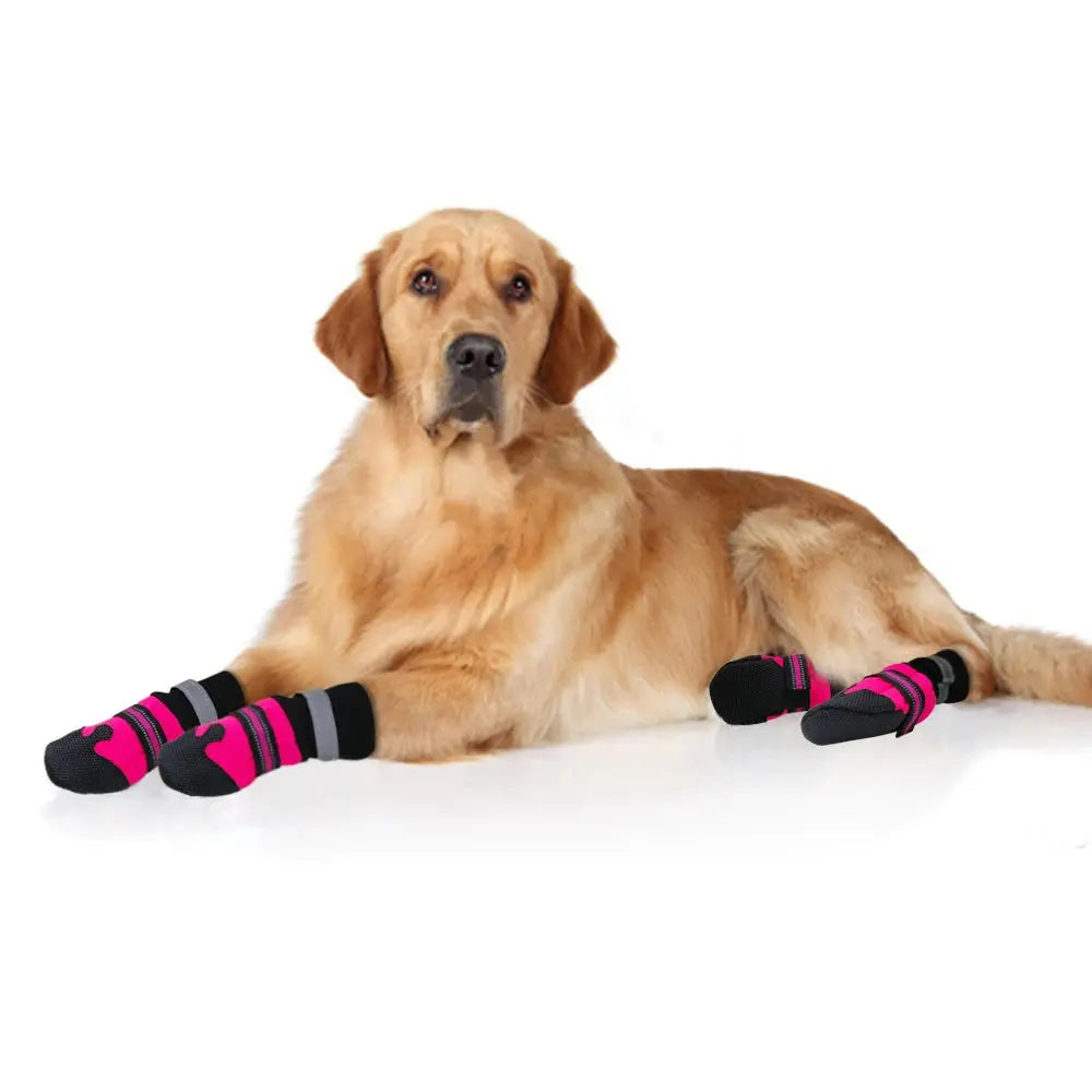 4pcs Waterproof Winter Pet Dog Shoes Anti-slip Snow Pet Boots Paw Protector Warm Reflective For Medium Large Dogs Labrador Husky Nova Trendz